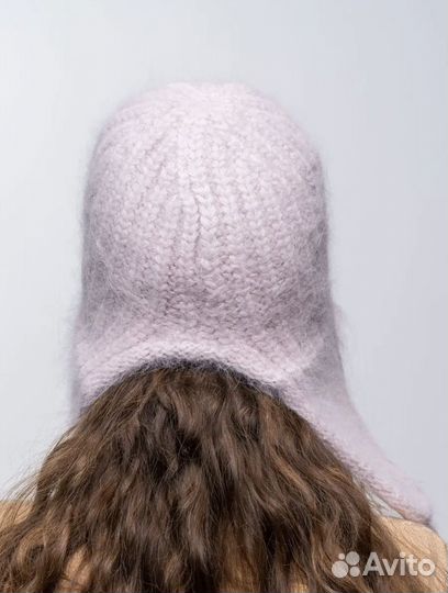 Шапка ушанка из ангоры