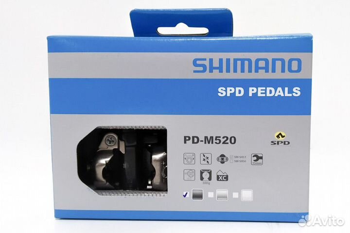 Педали контактные Shimano PD-M520, черный