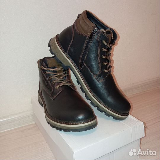 Полуботинки зимние кожаные 42 р