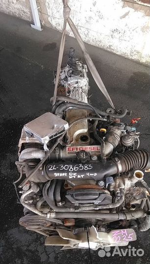 Двигатель в сборе двс toyota hilux surf LN130 2L-T