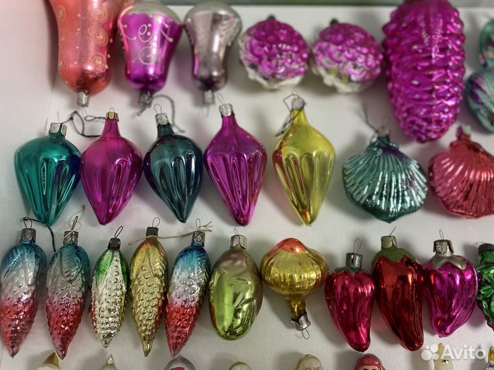 Елочные игрушки, СССР, якут, прищепка, стекло