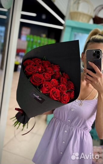 19 роз 60см