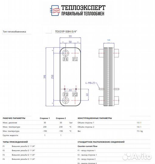 Теплообменник для отопления 120 квт