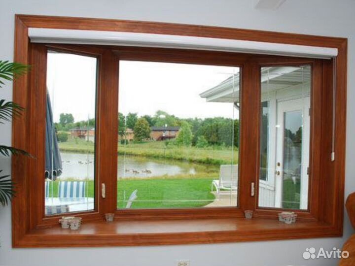 Деревянные окна со стеклопакетами