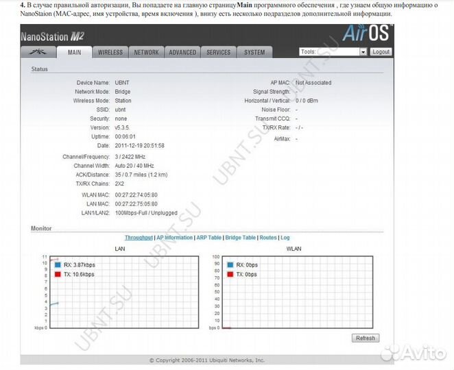 Беспроводной мост Ubiquiti NanoStation Loco M2