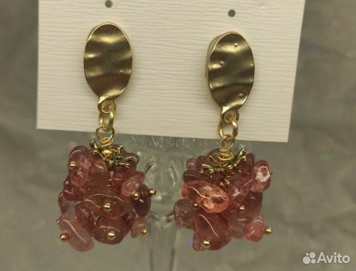 Серьги из натуральных камней на заказ