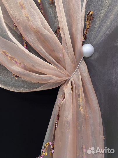 Штора органза с висюльками тюль 3 м