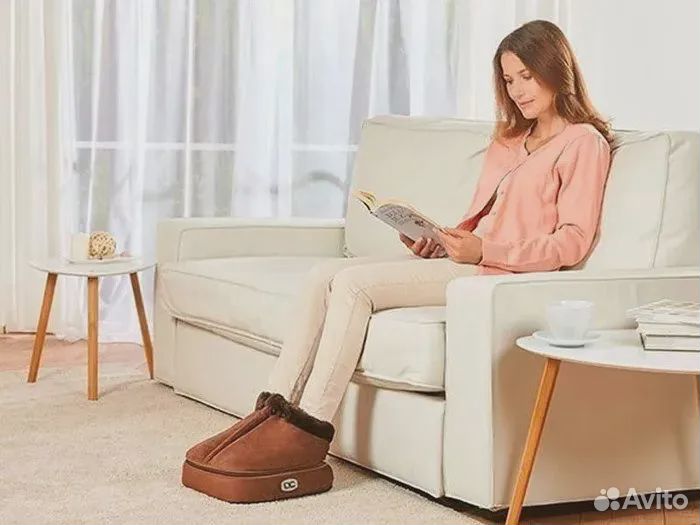 Электрогрелка-массажер 2 в 1 для ног с подогревом