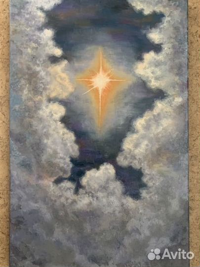 Картина маслом Облака 40/60см