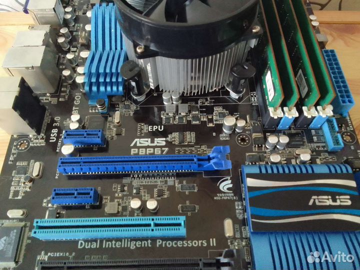 Материнка 1155 +8гб/ охлаждение и проц