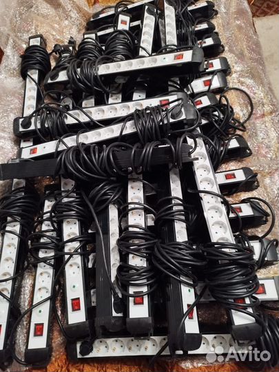 Сетевой фильтр 10розеток 7м 3680Вт