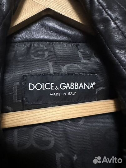 Кожаная куртка мужская 48 (М) dolce&gabbana