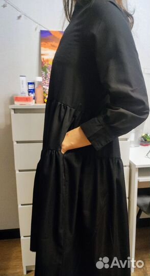 Чёрное платье в азиатском стиле