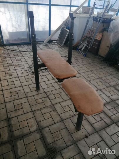 Скамья для жима + штанга