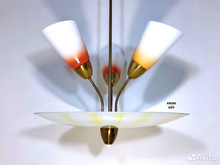 Люстра винтажная редкая ГДР 60-е гг