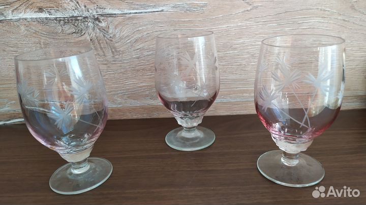 Стаканы, рюмки разные (наборы хрусталь, стекло)