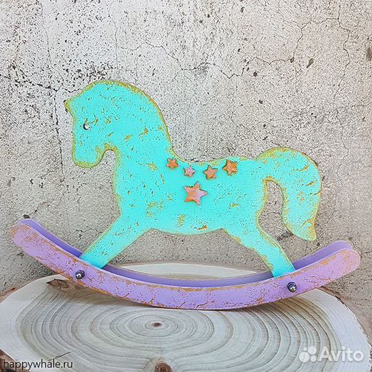 Деревянная лошадка 28см. Лофт