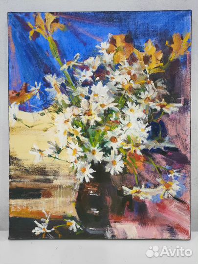 Картина маслом. Копия Фешин «Букет в вазе»