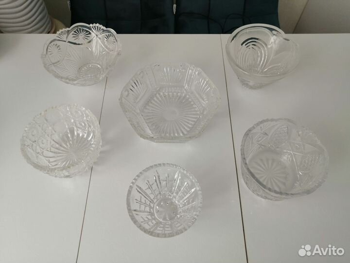 Хрусталь СССР ваза конфетница