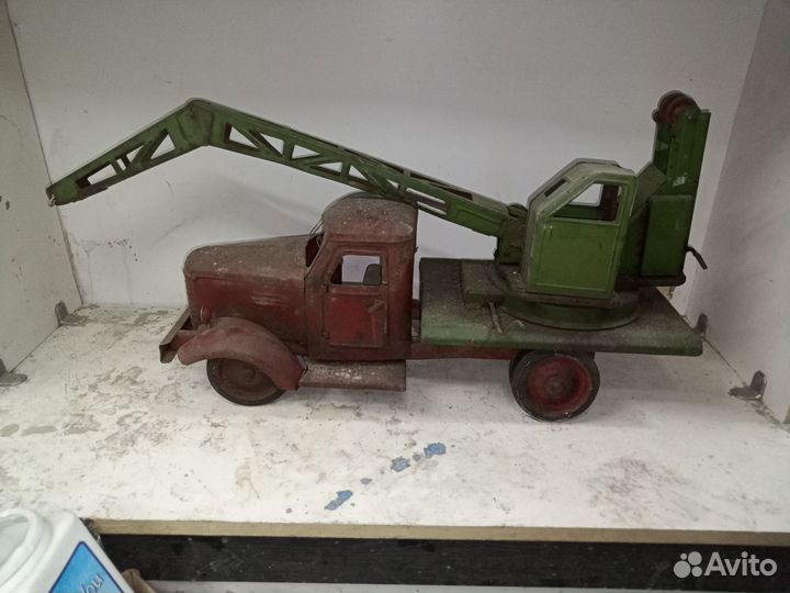 Зис кран игрушка грузовик СССР
