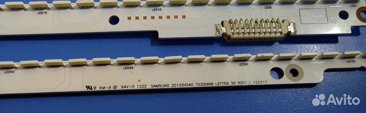 0037 Светодиоды подсветки samsung 40 2012SVS40 3D