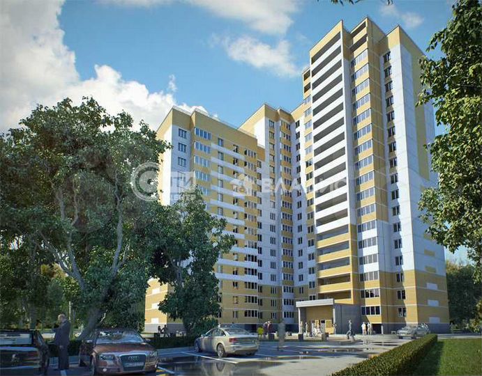 2-к. квартира, 69,4 м², 13/16 эт.