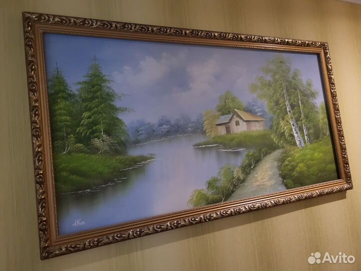 Картина маслом на холсте большая пейзаж