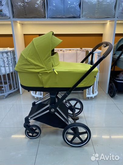 Коляска Cybex Priam IV Mustard Yellow Chrome Brown