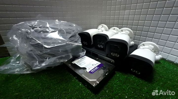 Комплект 4 IP камер для вайлдберис