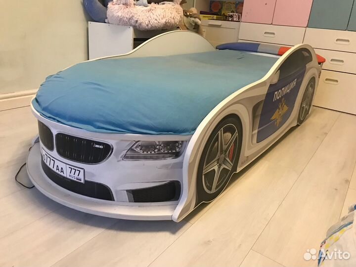 Детская кровать полицейская машина