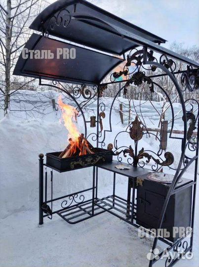 Мангал с крышей