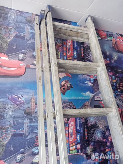 Лестница раздвижная алюминиевая бу