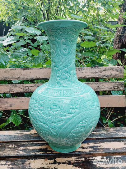 Ваза напольная Китай. Китайская ваза. Селадон