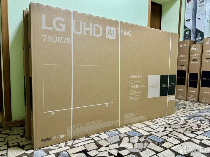 Новый LG 75 (190см) 2023г SMART TV