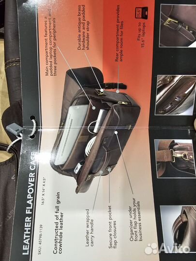 Мужской кожаный портфель samsonite