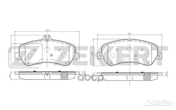 Колодки торм. диск. передн. MB E-Class (207) 11