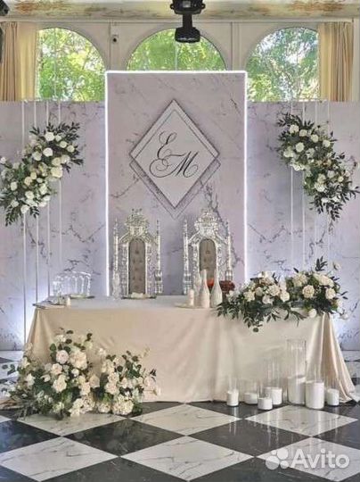 Оформление/украшение зала для торжеств,свадебное о