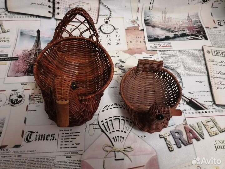 Хлебница плетеная уточка