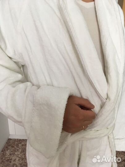 Белый Махровый халат из Турции