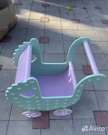 Коляска для кукол деревянная