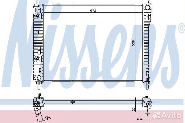 Радиатор основной chevrolet Captiva/opel Antara 2,4/3,2L 06- АКПП nissens 61688