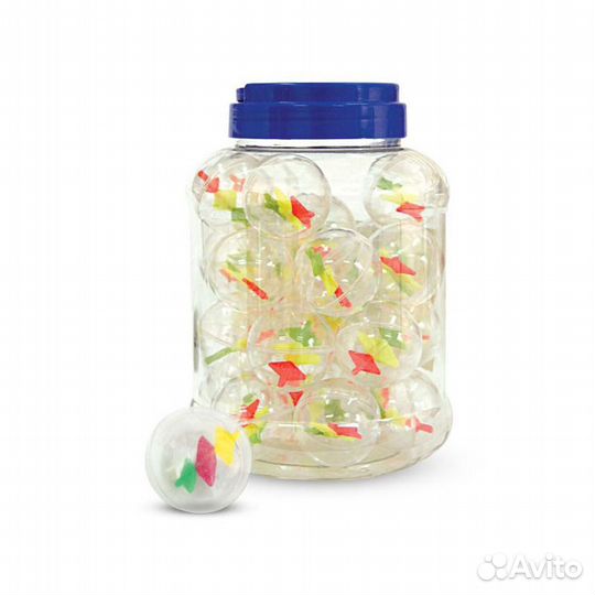 Игрушка Триол д/кошек пластик Мяч погремушка прозр