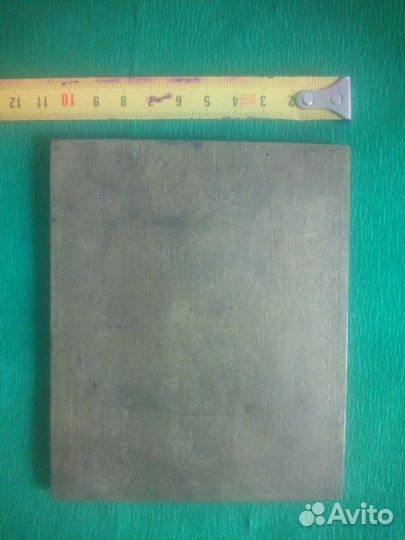 Литая икона Тронный Спас. Седьмица. Бронза. 19 век