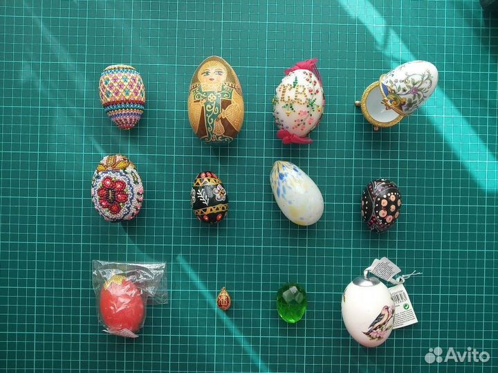 Коллекция пасхальных яиц из разных материалов