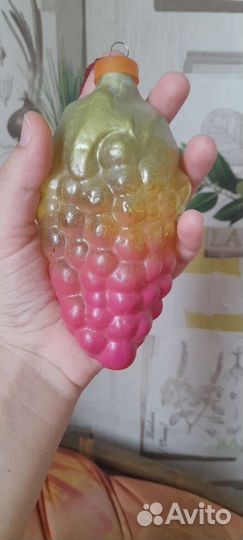 Редкая елочная игрушка стекло винтаж кремлевская