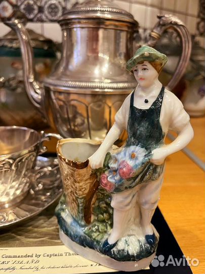 Старинные парные статуэтки - вазочки (Germany)