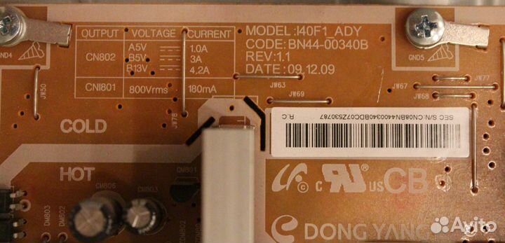 BN44-00340B, F60MB4C2L от Samsung le40c550j1w