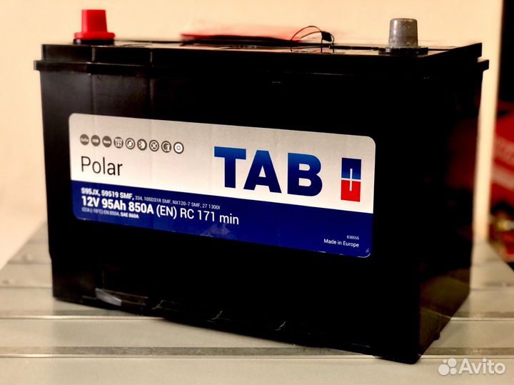 Аккумулятор TAB Polar asia 95 ah (прям. пол)