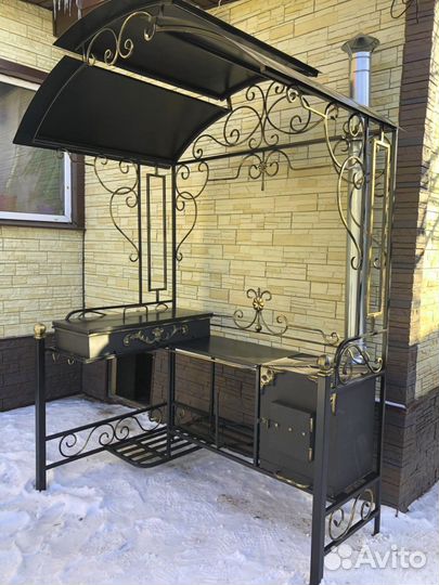 Дачный мангал с печкой
