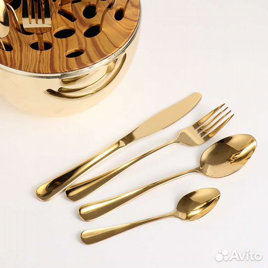 Столовый набор ложки и вилки 24шт